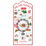 Illustrated map of the North Pole with Santa Claus' workshop, with a Dear Santa Bracelet. Available at Be Charmed