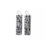 Keva Black Sparkle 4 Corner Earrings