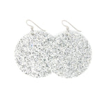 Keva Silver Sparkle Round Earrings