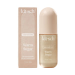Kit-sch Warm Sugar hair perfume bottle and packaging on a white background. Available at Be Charmed