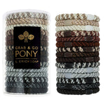 L. Erickson Grab & Go Pony Tube in Nouveau Neutrals. Set of 15 no-damage ponytail holders in modern muted tones. Available at Be Charmed.