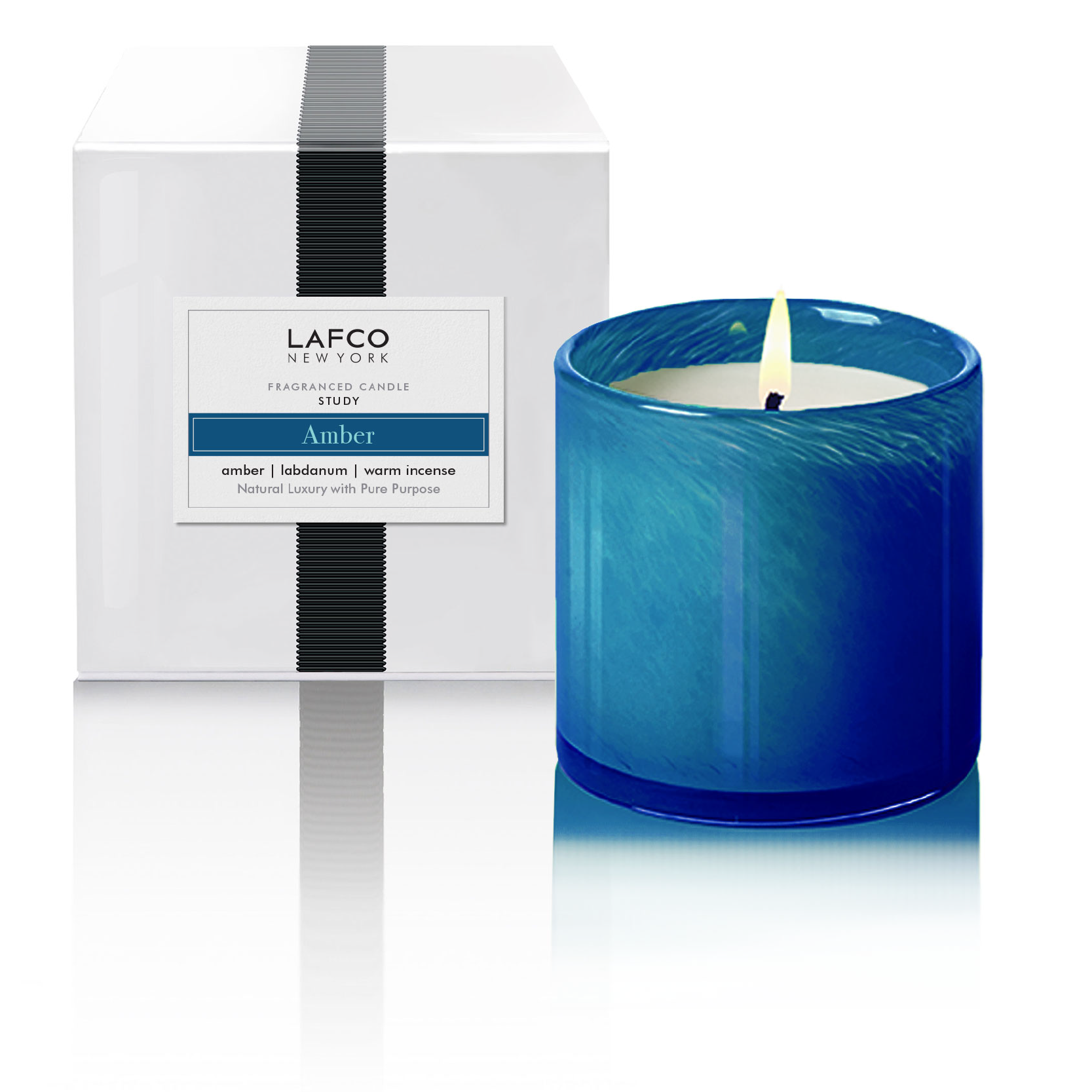 LAFCO 15.5oz Candle Study – Amber Candle – hand-poured soy candle with warm amber fragrance. Available at Be Charmed.