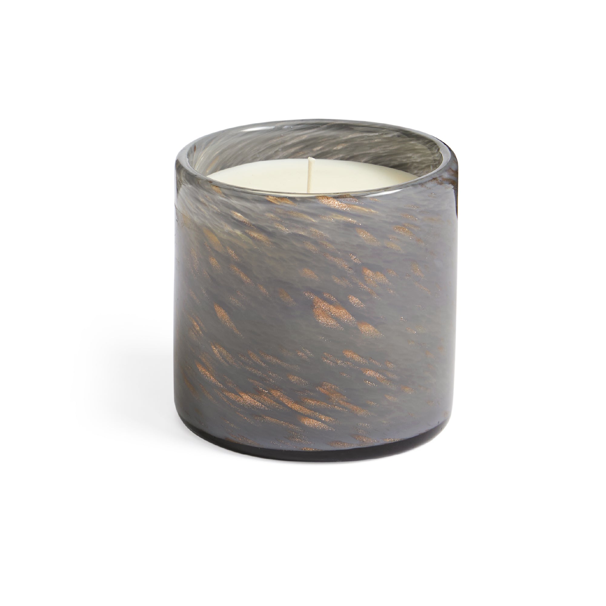 Lafco candle in a gray marbled container on a white background. Available at Be Charmed. 