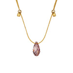 &LIVY Gold Hyevibe Crystal Slider Iris Necklace
