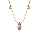 &LIVY Gold Hyevibe Crystal Slider Iris Necklace