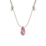 &LIVY Silver Hyevibe Crystal Slider Iris Necklace