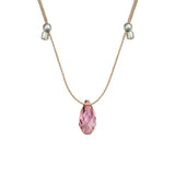 &LIVY Silver Hyevibe Crystal Slider Iris Necklace