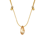 &LIVY Gold Hyevibe Crystal Slider Gold Shade Necklace