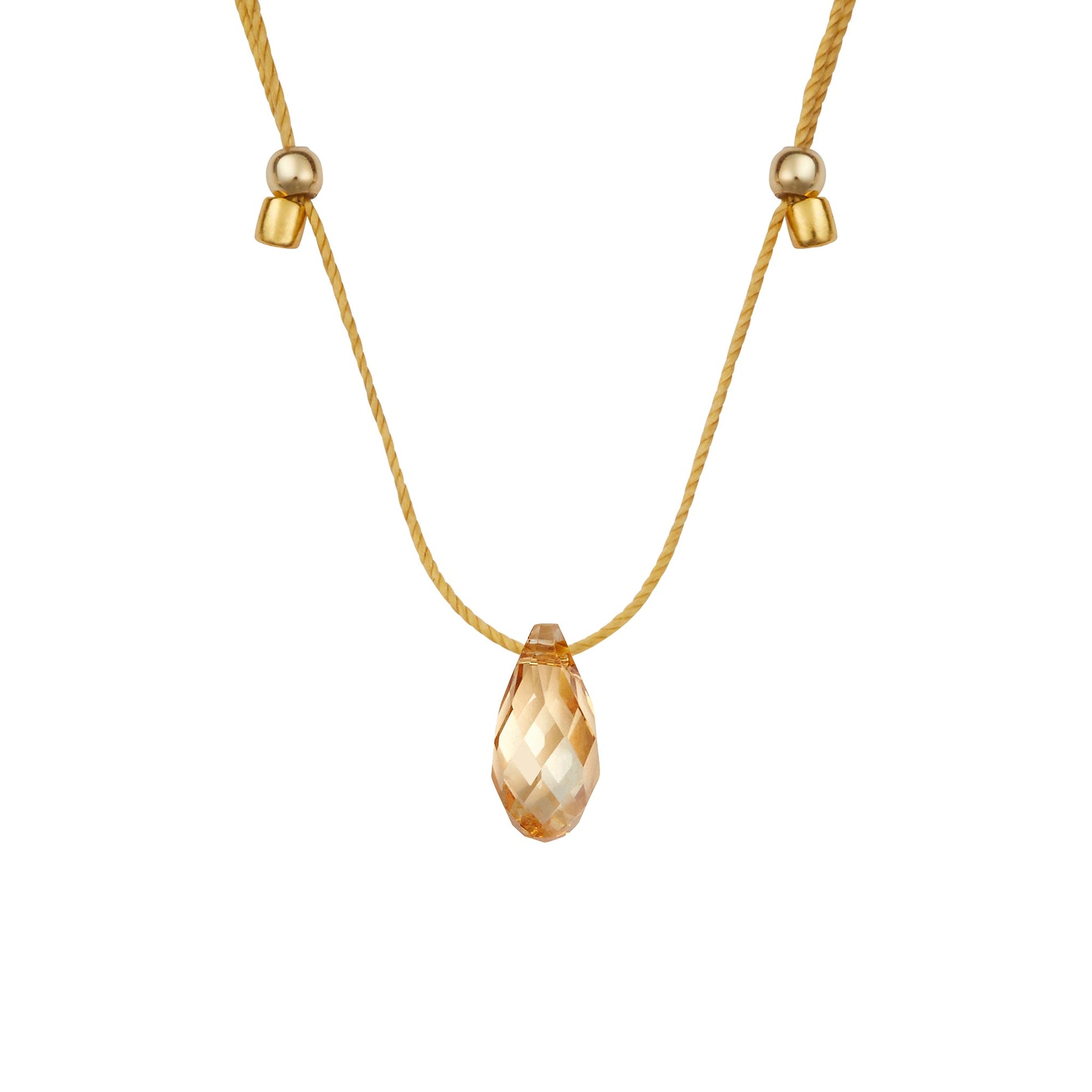 &LIVY Gold Hyevibe Crystal Slider Gold Shade Necklace