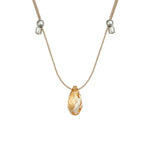 &LIVY Gold Hyevibe Crystal Slider Silver Shade Necklace
