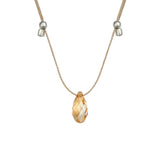 &LIVY Gold Hyevibe Crystal Slider Silver Shade Necklace