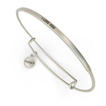 &LIVY SilverI Love You POSY Bangle, available at Be Charmed