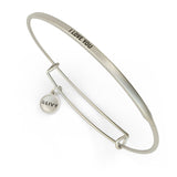 &LIVY SilverI Love You POSY Bangle, available at Be Charmed