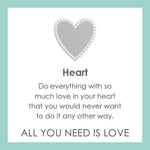 Lola heart pendant product card.  Available at Be Charmed