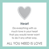 Lola heart pendant product card.  Available at Be Charmed