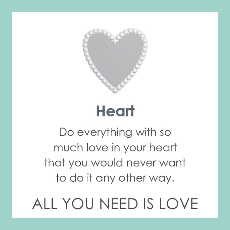 Lola heart pendant product card.  Available at Be Charmed