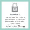 Product card for Lola Love Lock Gold. Available at Be Charmed
