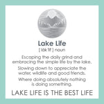 Froduct card for Silver Lola Lake Life Pendant. Available at Be charmed