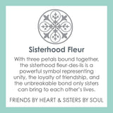 Lola Silver Sisterhood Fleur Pendant description card