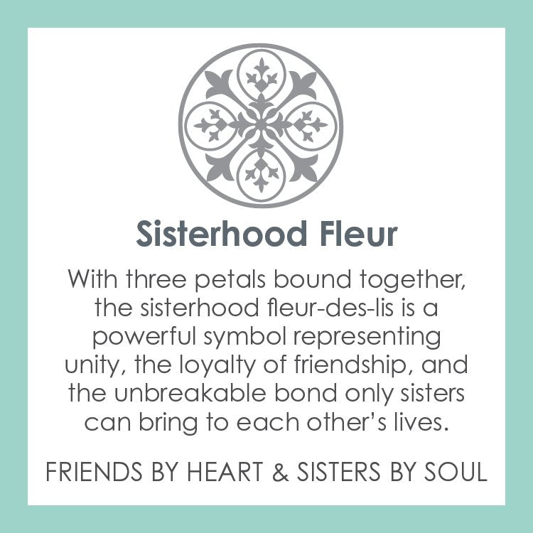 Lola Silver Sisterhood Fleur Pendant description card