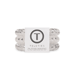 Large Silver Slay Teleties Hair Ties with strong grip, waterproof and no crease—available at Be Charmed.