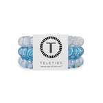 Large Summer Sky Teleties Hair Ties with strong grip and water‑resistant spiral—available at Be Charmed.