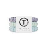 Large Totally Turquoise Teleties Hair Ties with strong grip, water‑resistant and no crease—available at Be Charmed.