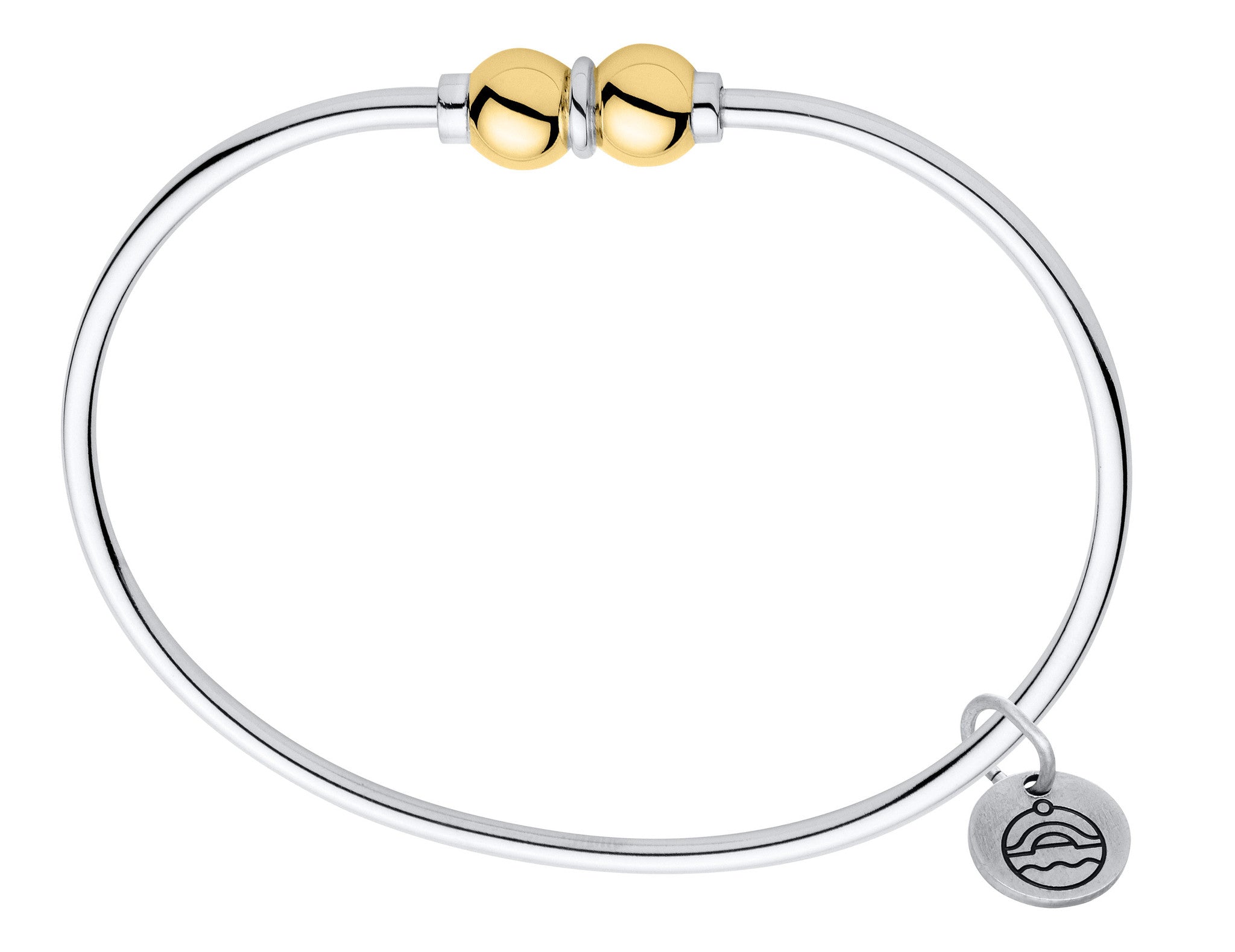 LeStage - 6.5" Double Cape Cod Bracelet - Sterling Silver with Gold Balls