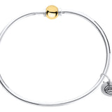 LeStage - 6" The Classic Cape Cod Bracelet - Sterling Silver with a 14K Yellow Gold Ball