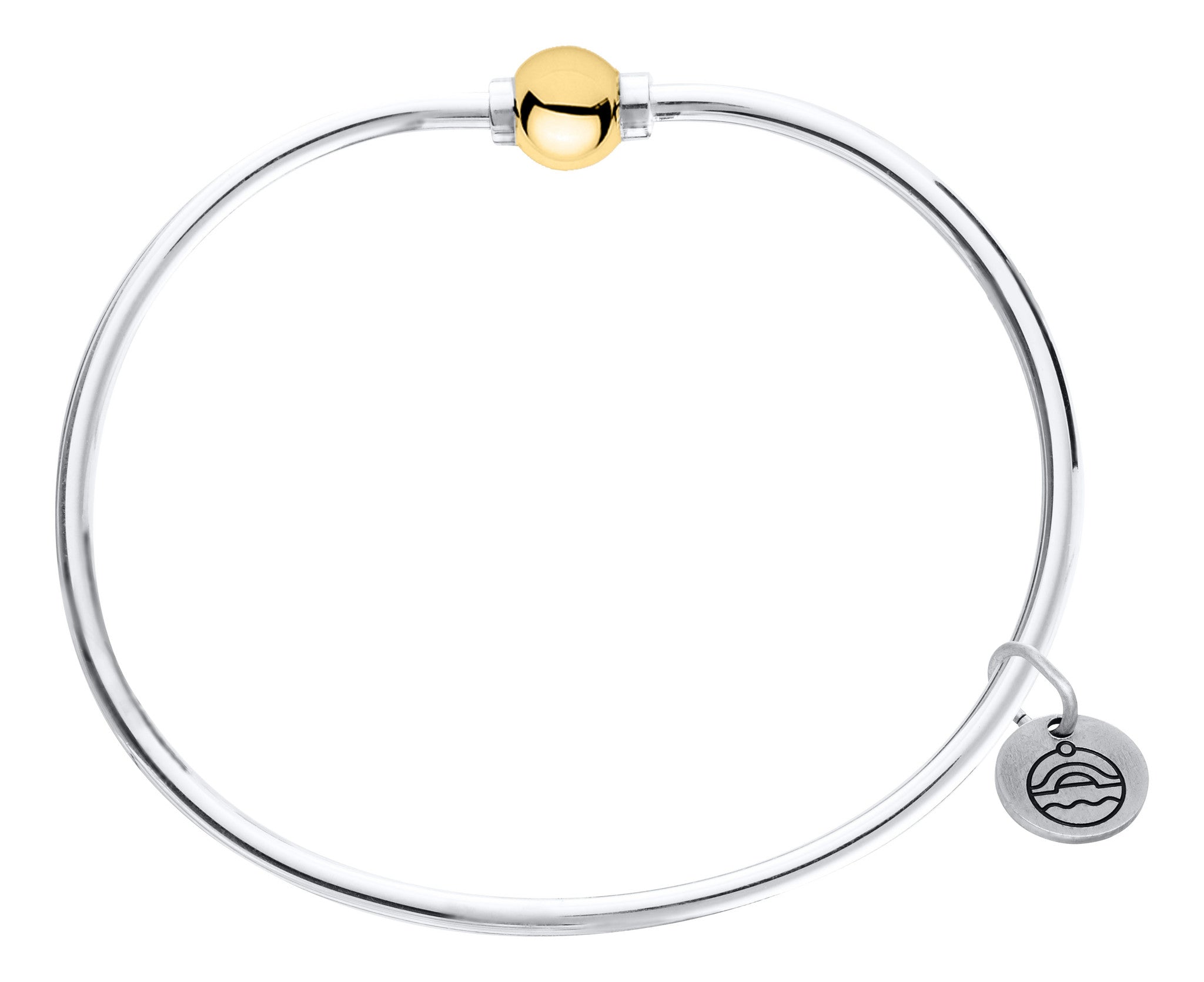 LeStage - 6" The Classic Cape Cod Bracelet - Sterling Silver with a 14K Yellow Gold Ball