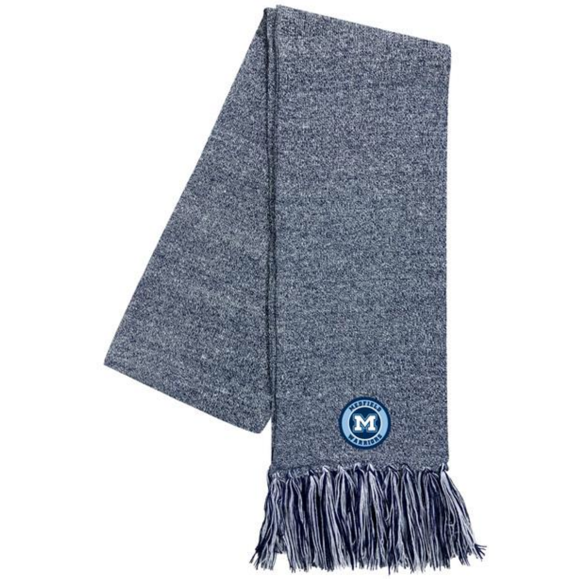 Legacy Navy Marled Scarf with Medfield Warrior Patch