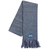 Legacy Navy Marled Scarf with Medfield Warrior Patch