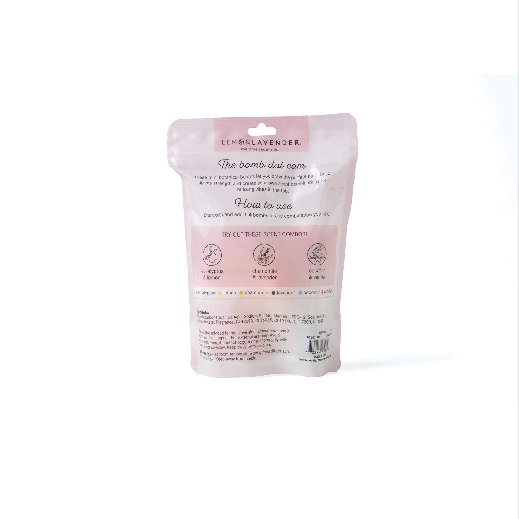 Back of  packaging of 'In a Fizzy' on a white background. Available at e Charmed