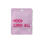 Pedi-Cure All hydrating foot mask packaging on a white background. Available at Be Charmed