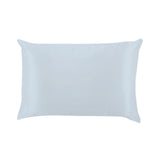 Rectangular light blue satin pillow case on a white background. Available at Be Charmed