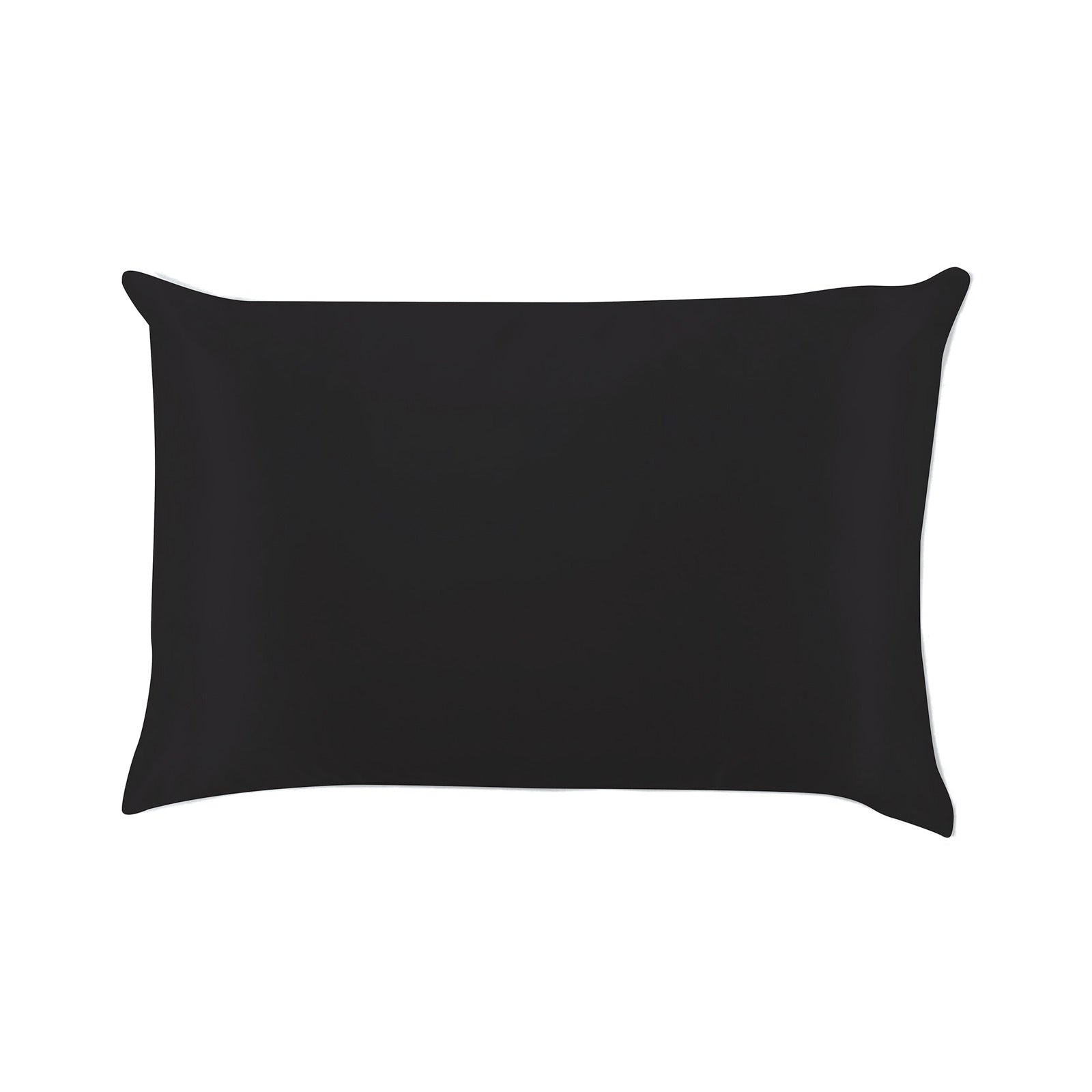 Charcoal satin pillow case on a white background. Available at Be Charmed