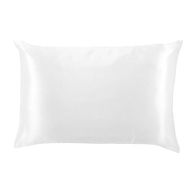 Lemon Lavender Silky Satin Pillowcase in Lucent Cloud — smooth, soft, and gentle on hair and skin. Available at Be Charmed.