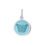 Light Blule Lola Butterfly pendant symbolizing transformation growth and beauty, meaningful nature-inspired charm jewelry gift, Available at Be Charmed