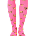 Living Royal Compression Knee High Socks - Pink Butterfly