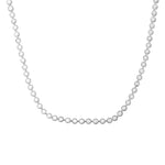 A silver ball chain necklace with large 3.0mm beads, displayed against a white background. Available at Be Charmed