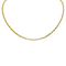 A gold rolo chain necklace on a black background. Available at Be Charmed