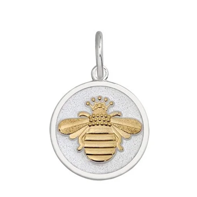 Alpine White Gold Lola Queen Bee gold pendant symbolizing confidence and individuality with charming bee design, meaningful jewelry gift, Available at Be Charmed