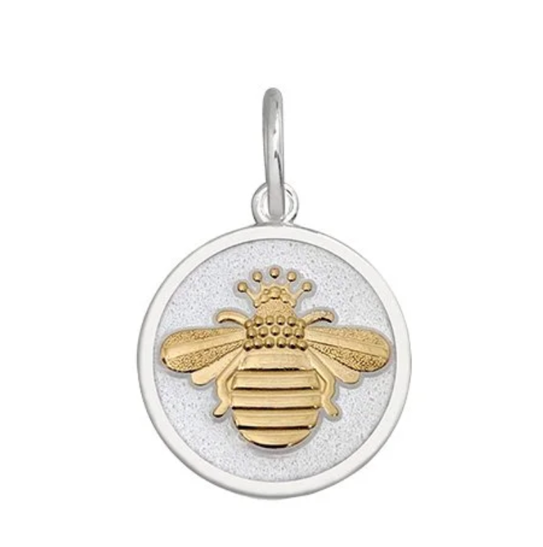 Alpine White Gold Lola Queen Bee gold pendant symbolizing confidence and individuality with charming bee design, meaningful jewelry gift, Available at Be Charmed