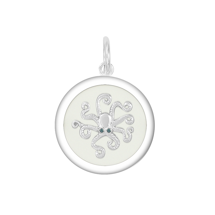 Alpine White Lola silver octopus pendant necklace with ocean-inspired design and detailed craftsmanship, Available at Be Charmed