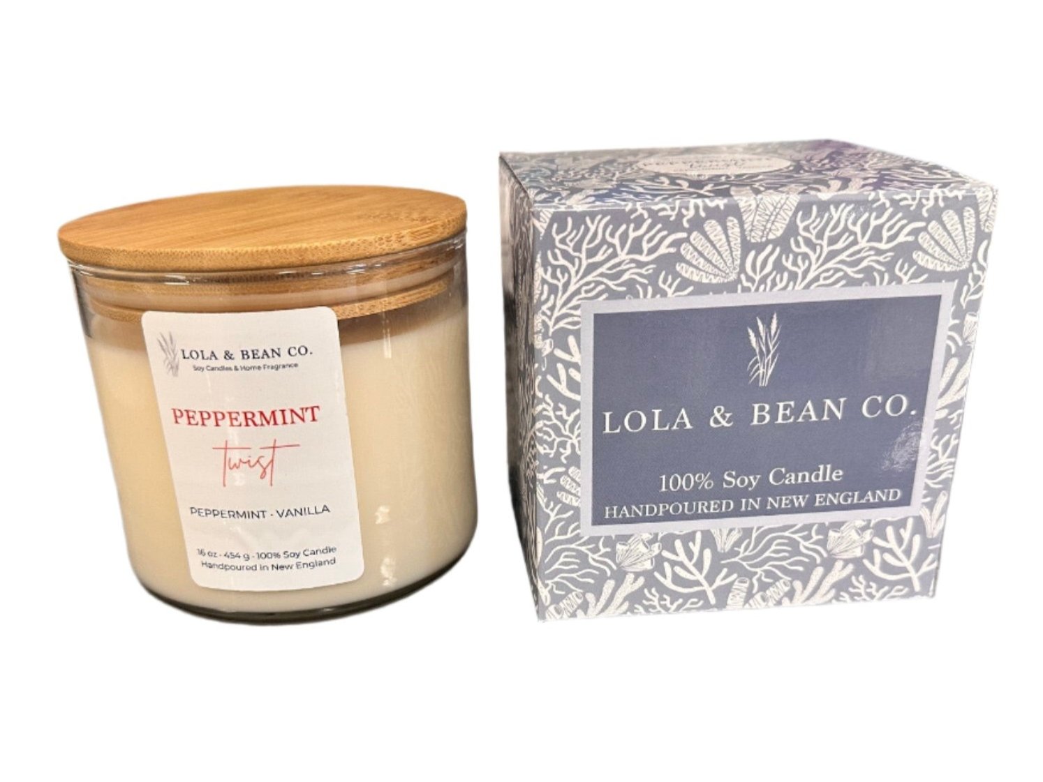 Lola & Bean - 3 Wick Soy Candle - Peppermint Twist