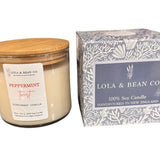 Lola & Bean - 3 Wick Soy Candle - Peppermint Twist
