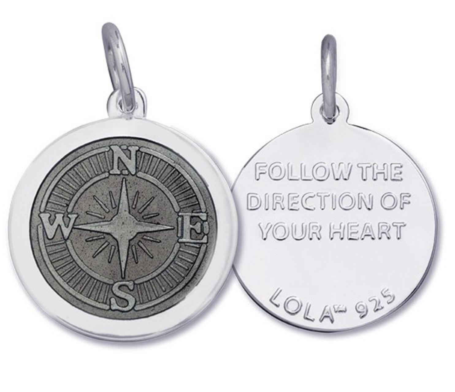 Lola compass pendant necklace with symbolic design representing guidance and direction by Be Charmed. Available at Be Charmed