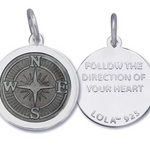Lola compass pendant necklace with symbolic design representing guidance and direction by Be Charmed. Available at Be Charmed