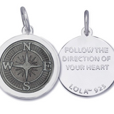 Lola compass pendant necklace with symbolic design representing guidance and direction by Be Charmed. Available at Be Charmed