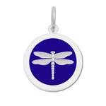 Indigo Lola Dragonfly pendant symbolizing transformation freedom and adaptability, meaningful nature-inspired charm jewelry gift, Available at Be Charmed